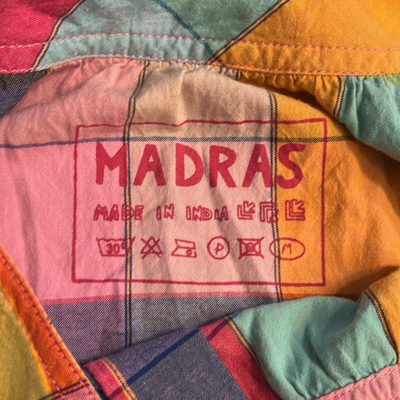 Adorable Summery Madras Mini Dress! Size M - Picture 5 of 7